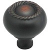 image:image10 Pack  Cosmas 4040ORB Oil Rubbed Bronze RopeScroll Cabinet Hardware Knob with Matching Backplate  114 Inch Diameter