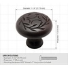 image:imageCosmas 464ORB Oil Rubbed Bronze Leaf Design Cabinet Knob  Decorative Round Knob 114 Inch  Zinc Kitchen Drawer Dresser Furniture Hardware
