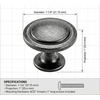 image:imageCosmas 5 Pack 5560ORB Oil Rubbed Bronze Cabinet Knobs 114 in 32 mm Diameter  Modern Kitchen amp Bathroom Drawer Hardware Screws Included