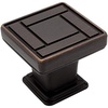 image:image10 Pack  Cosmas 7155ORB Oil Rubbed Bronze Square Cabinet Hardware Knob  118 Inch Square