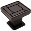 image:imageCosmas 25 Pack 7155ORB Oil Rubbed Bronze Square Cabinet Hardware Knob  118 Inch Square