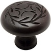 image:imageCosmas 464ORB Oil Rubbed Bronze Leaf Design Cabinet Knob  Decorative Round Knob 114 Inch  Zinc Kitchen Drawer Dresser Furniture Hardware