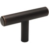 image:imageCosmas 5 Pack 404ORB Oil Rubbed Bronze Solid Steel Construction 38 Inch Slim Line Euro Style Cabinet Hardware TKnob  2 Overall Length