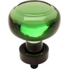 image:imageCosmas 5 Pack 6355ORBEM Oil Rubbed Bronze Cabinet Hardware Round Knob with Emerald Green Glass  138 Diameter