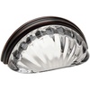 image:imageCosmas 5 Pack 6381ORBC Oil Rubbed Bronze with Clear Glass Cabinet Cup Pull  3 Hole Centers5 Pack