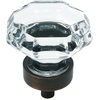 image:imageCosmas 5268ORBC Oil Rubbed Bronze Cabinet Hardware Knob with Clear Glass  1516 Diameter