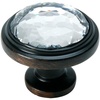 image:imageCosmas 5317ORBC Oil Rubbed Bronze Cabinet Hardware Round Knob with Clear Glass  114 Diameter