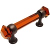 image:imageCosmas 6393ORBA Oil Rubbed Bronze with Amber Glass Cabinet Handle Pull  3 Inch 76mm Hole Centers10