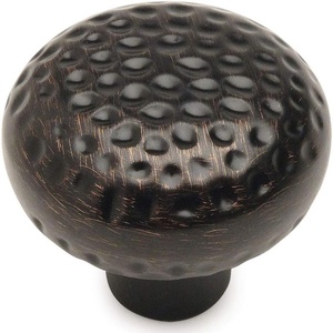 image:imageCosmas 10 Pack 10551ORB Oil Rubbed Bronze Hammered Round Cabinet Knob Hardware  114 Inch Diameter