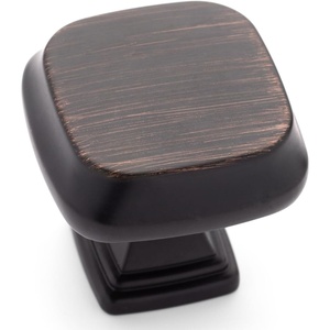 image:imageCosmas 1487ORB Oil Rubbed Bronze Contemporary Square Cabinet Hardware Knob  1316 Square