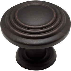 image:imageCosmas 5 Pack 4122ORB Oil Rubbed Bronze 3 Ring Cabinet Hardware Round Knob  114 Diameter