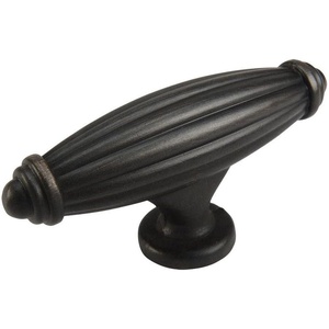 image:imageCosmas 5 Pack 7121ORB Oil Rubbed Bronze Country Style Cabinet Hardware Ribbed Knob  2916 Inch Long x 1116 Wide