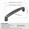 image:imageCosmas 10 Pack 4392128BAB Brushed Antique Brass Modern Cabinet Hardware Handle Pull  5 Inch 128mm Hole Centers