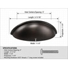 image:imageCosmas 25 Pack 783ORB Oil Rubbed Bronze Bin Cup Drawer Pulls  Durable Zinc Hardware for Kitchens Bathrooms Bedrooms Includes Screws