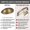 image:imageCosmas 5 Pack 783BAB Brushed Antique Brass Cabinet Hardware Bin Cup Drawer Cup Pull  3 Inch 76mm Hole Centers