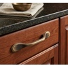 image:imageCosmas 5 Pack 9533BAB Brushed Antique Brass Cabinet Hardware Footed Handle Pull  3 Inch 76mm Hole Centers
