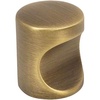 image:image10 Pack  Cosmas 3312BAB Brushed Antique Brass Contemporary Cabinet Hardware Finger Pull  34 Diameter
