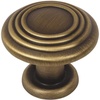image:image10 Pack  Cosmas 4122BAB Brushed Antique Brass 3 Ring Cabinet Hardware Round Knob  114 Diameter