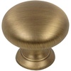 image:imageCosmas 10 Pack 4950BAB Brushed Antique Brass Cabinet Hardware Round Mushroom Knob  114 Diameter25