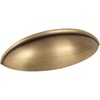 image:imageCosmas 25 Pack 1399BAB Brushed Antique Brass Cabinet Hardware Bin Cup Drawer Handle Pull  212 Inch 64mm Hole Centers