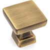 image:imageCosmas 25 Pack 1480BAB Brushed Antique Brass Contemporary Square Cabinet Hardware Knob  1 Square