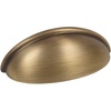 image:imageCosmas 783BAB Brushed Antique Brass Cabinet Hardware Bin Cup Drawer Cup Pull  3 Inch 76mm Hole Centers