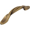 image:imageCosmas 9009BAB Brushed Antique Brass Twist Cabinet Hardware Handle Pull  3 Inch 76mm Hole Centers