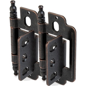 image:image10 Pack  Cosmas 14280ORB Oil Rubbed Bronze 34 Inch Full Inset Partial Wrap Ball Tip Cabinet Hinge Pair10