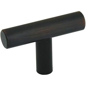 image:imageCosmas 10 Pack 305ORB Oil Rubbed Bronze Cabinet Hardware Euro Style T Bar Knob  2 Overall Length