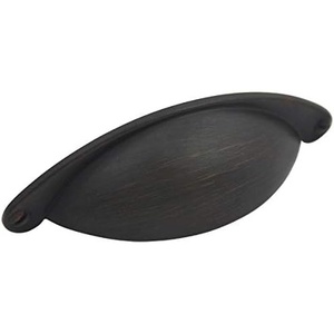 image:imageCosmas 10 Pack 4198ORB Oil Rubbed Bronze Cabinet Hardware Bin Cup Drawer Handle Pull  212 64mm Hole Centers