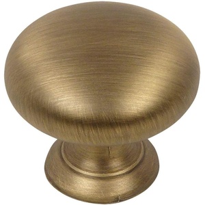 image:imageCosmas 10 Pack 4950BAB Brushed Antique Brass Cabinet Hardware Round Mushroom Knob  114 Diameter10