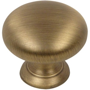 image:imageCosmas 10 Pack 4950BAB Brushed Antique Brass Cabinet Hardware Round Mushroom Knob  114 Diameter25