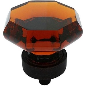 image:imageCosmas 10 Pack 5268ORBA Oil Rubbed Bronze Cabinet Hardware Knob with Amber Glass  1516 Diameter20