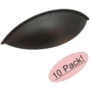 image:imageCosmas 10 Pack 9236ORB Oil Rubbed Bronze Cabinet Hardware Bin Cup Drawer Handle Pull  334 Inch 96mm Hole Centers