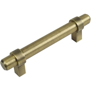 image:imageCosmas 16125BAB Brushed Antique Brass Contemporary Bar Cabinet Handle Pull  212 Inch 64mm Hole Centers