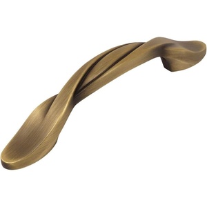image:imageCosmas 5 Pack 9009BAB Brushed Antique Brass Twist Cabinet Hardware Handle Pull  3 Inch 76mm Hole Centers