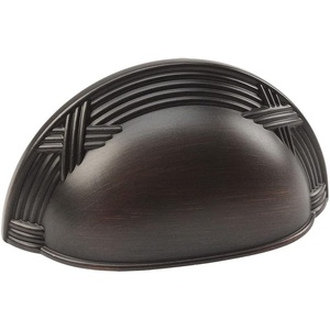 image:imageCosmas 5 Pack 9461ORB Oil Rubbed Bronze Cabinet Hardware Bin Cup Drawer Handle Pull  3 Inch 76mm Hole Centers