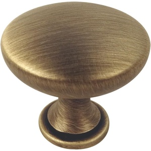 image:imageCosmas 5305BAB Brushed Antique Brass Traditional Round Solid Cabinet Hardware Knob  114