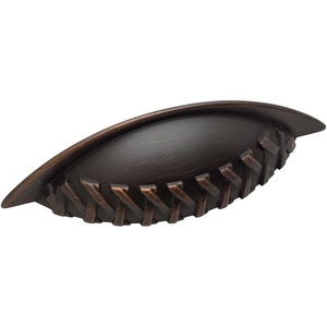 image:imageCosmas 7067ORB Oil Rubbed Bronze Braided Cabinet Hardware Bin Cup Drawer Handle Pull  3 Inch 76mm Hole Centers