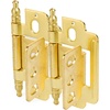image:image10 Pack  Cosmas 14280BB Brushed Brass 34 Inch Full Inset Partial Wrap Ball Tip Cabinet Hinge Pair