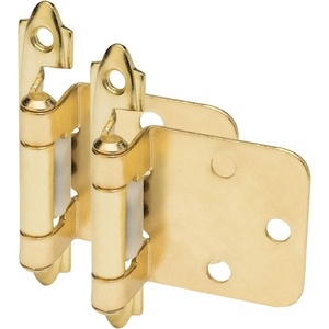 image:image5 Pair Pack  Cosmas 15539BB Brushed Brass Hinge Variable Overlay Pair 15539BB