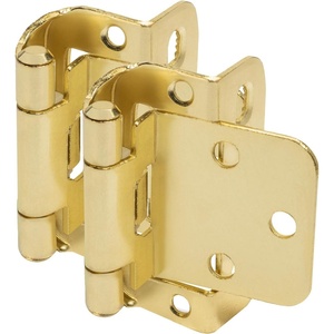 image:image5 Pair Pack  Cosmas 18650BB Brushed Brass Self Closing Partial Wrap Cabinet Hinge 12 Inch Overlay Pair 18650BB