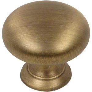 image:imageCosmas 5 Pack 4950BAB Brushed Antique Brass Cabinet Hardware Round Mushroom Knob  114 Diameter