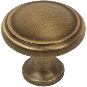 image:imageCosmas 5982BAB Brushed Antique Brass Cabinet Hardware Round Knob  118 Diameter