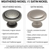 image:imageCosmas 10 Pack 5560WN Weathered Nickel Cabinet Knobs  Vintage Antiqued Round Knob 114 Inch Solid Zinc Kitchen Bathroom Drawer Hardware
