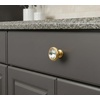 image:imageCosmas 5 Pack 5317BBC Brushed Brass Cabinet Hardware Round Knob with Clear Glass  114 Diameter20