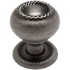 image:image10 Pack  Cosmas 4040WN Weathered Nickel RopeScroll Cabinet Hardware Knob with Matching Backplate  114 Inch Diameter