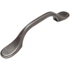 image:image10 Pack  Cosmas 9533WN Weathered Nickel Cabinet Hardware Footed Handle Pull  3 Inch 76mm Hole Centers