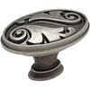 image:imageCosmas 10 Pack 4297WN Weathered Nickel Floral Cabinet Hardware Oval Oblong Knob