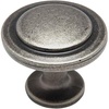 image:imageCosmas 10 Pack 5560WN Weathered Nickel Cabinet Knobs  Vintage Antiqued Round Knob 114 Inch Solid Zinc Kitchen Bathroom Drawer Hardware